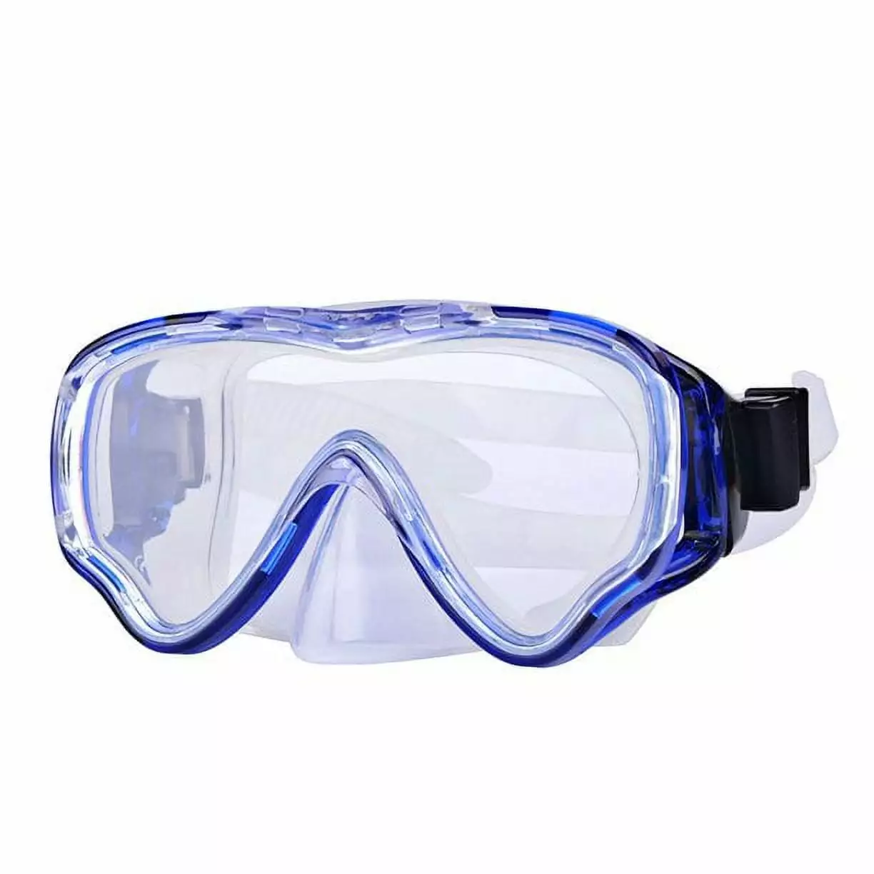 Nightwill Kids Swim Goggles Clear View Swimming Diving Mask Nose Cover Blue Anti-Fog