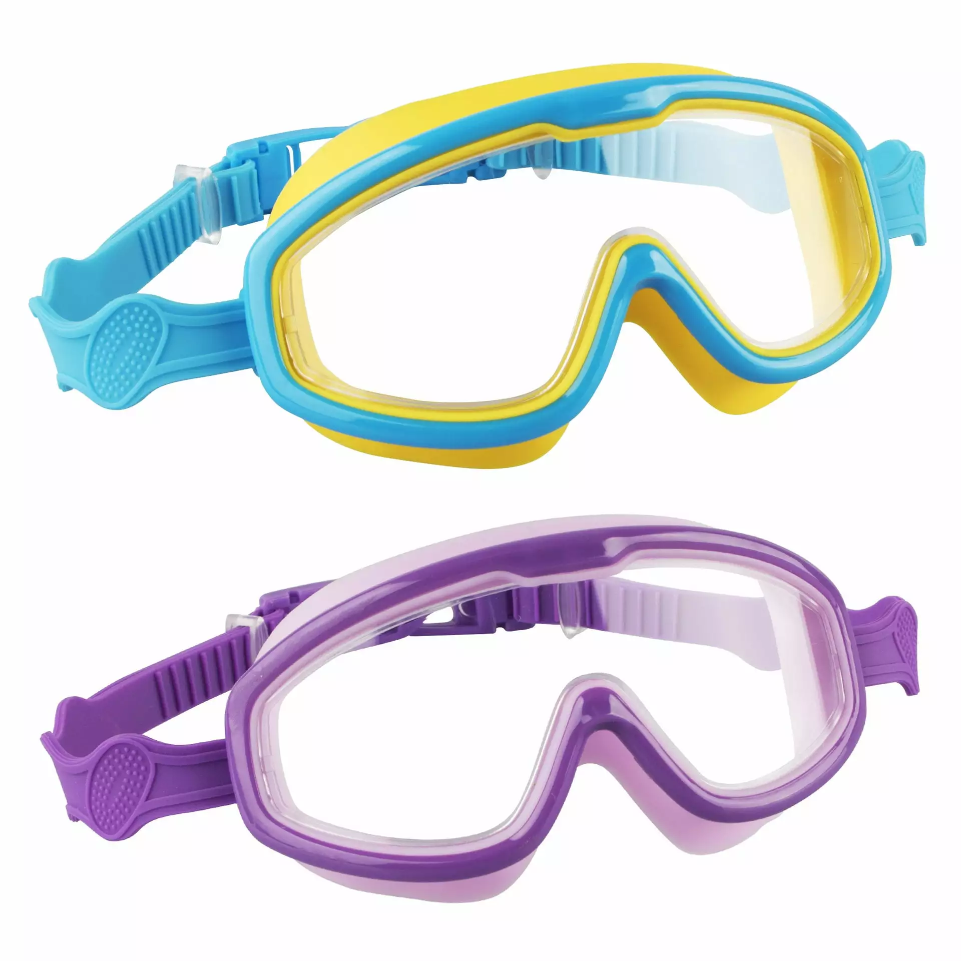 2 Pack Kids Swim Goggles Anti Fog No Leak Clear Swim Goggles Boys Girls Toddler 3-15 Years Pool Beach