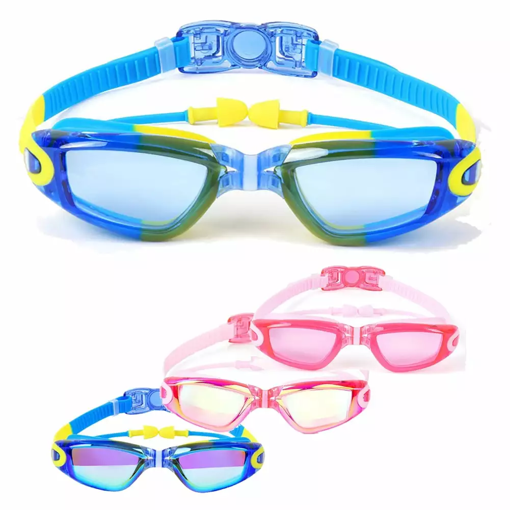 Silvercell Kids Swim Goggles Comfortable Polarized Anti-Fog Swimming Goggles Age 3-15 3