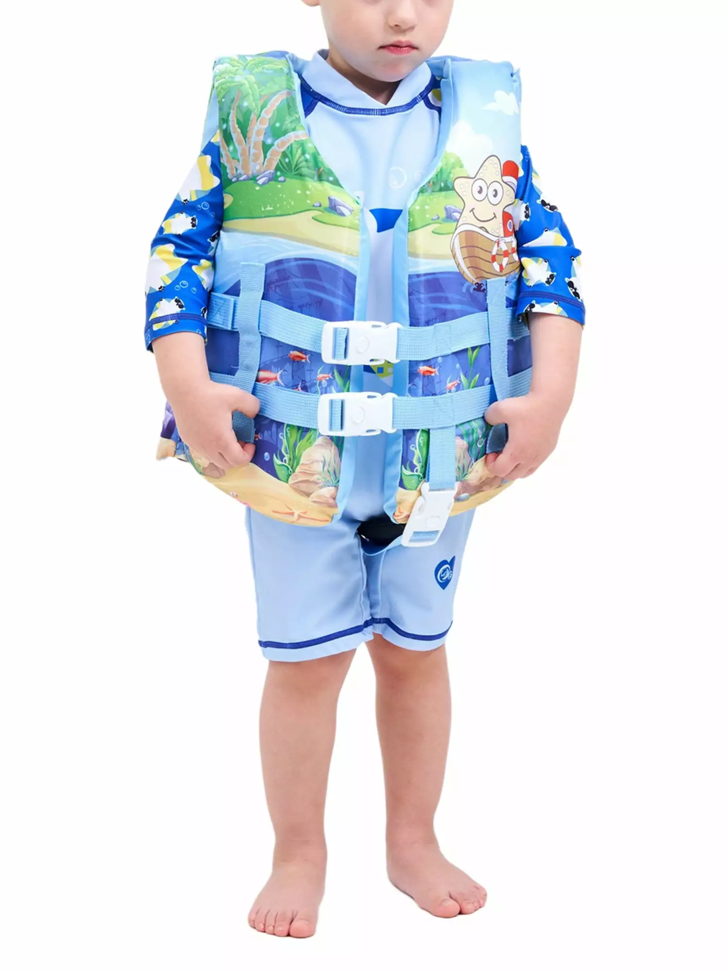 Asashitenel Kids Swimming Life Vest Cartoon Animals Print and Lockable Buckles