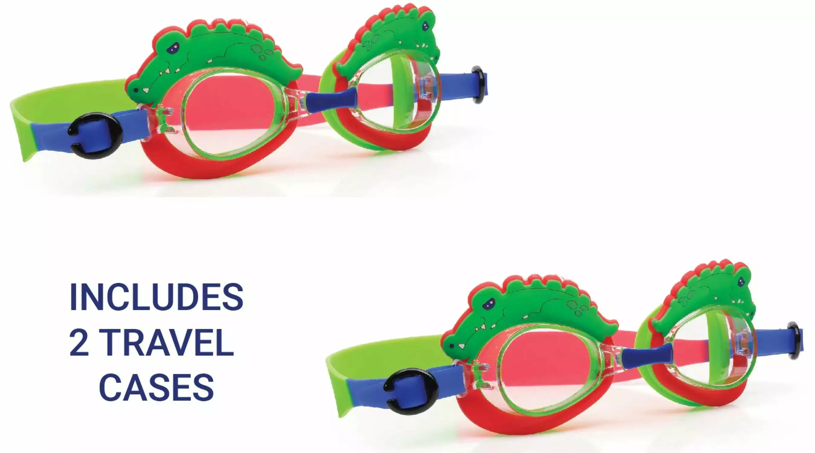 Alligator Swim Goggle Bundle Kids Boys Girls Pool Beach Training