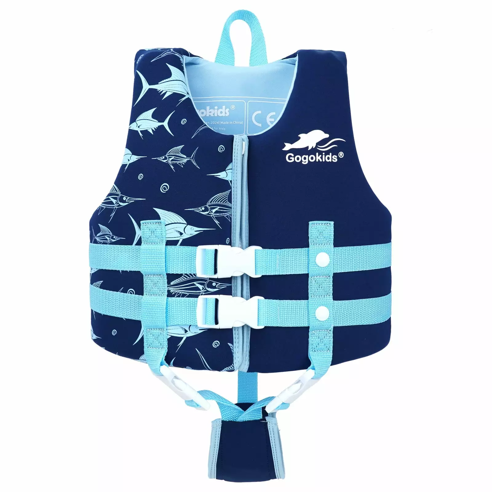 Gogokids Kids Swim Vest Life Jacket Toddler Flotation Buoyancy Swimsuit Trainer Boys Girls Age 1-9 Years Blue
