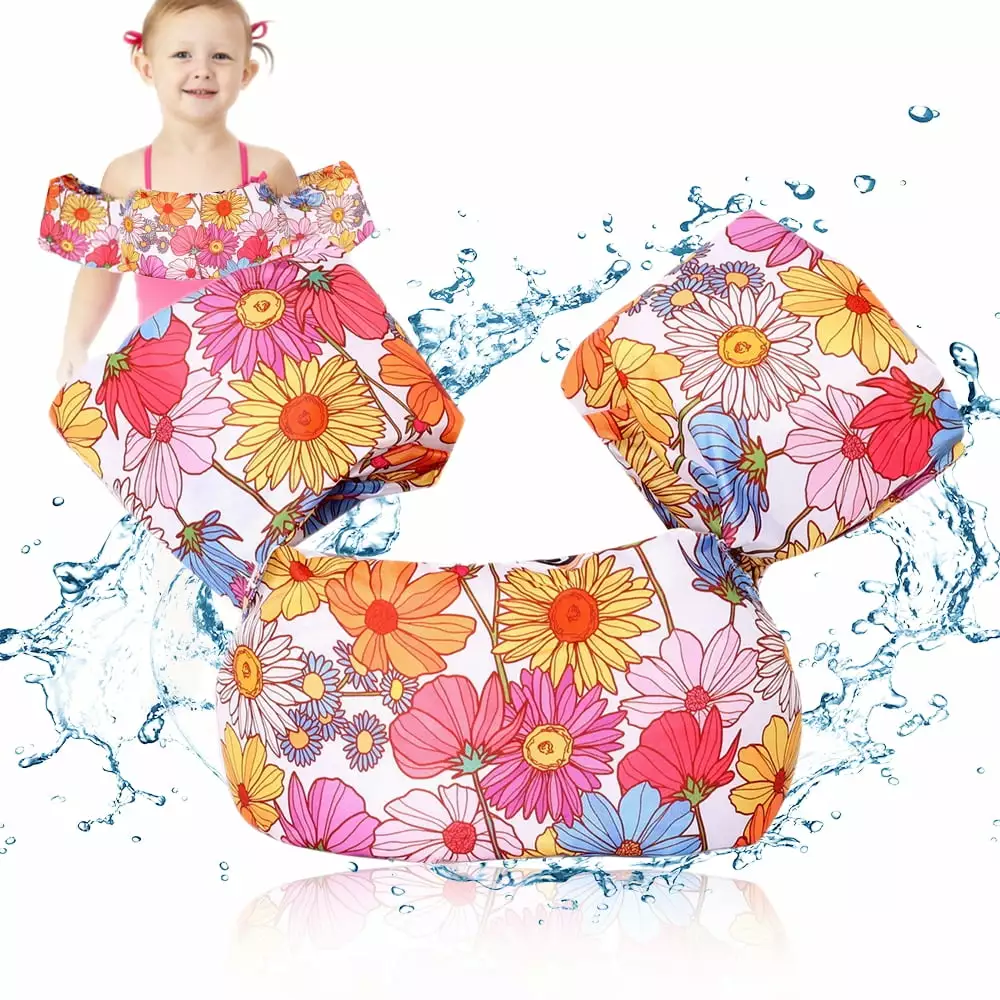 JIFON Puddle Jumper Swim Vest Kids 30-55 lbs Adjustable Strap Water Wings Swimming Training