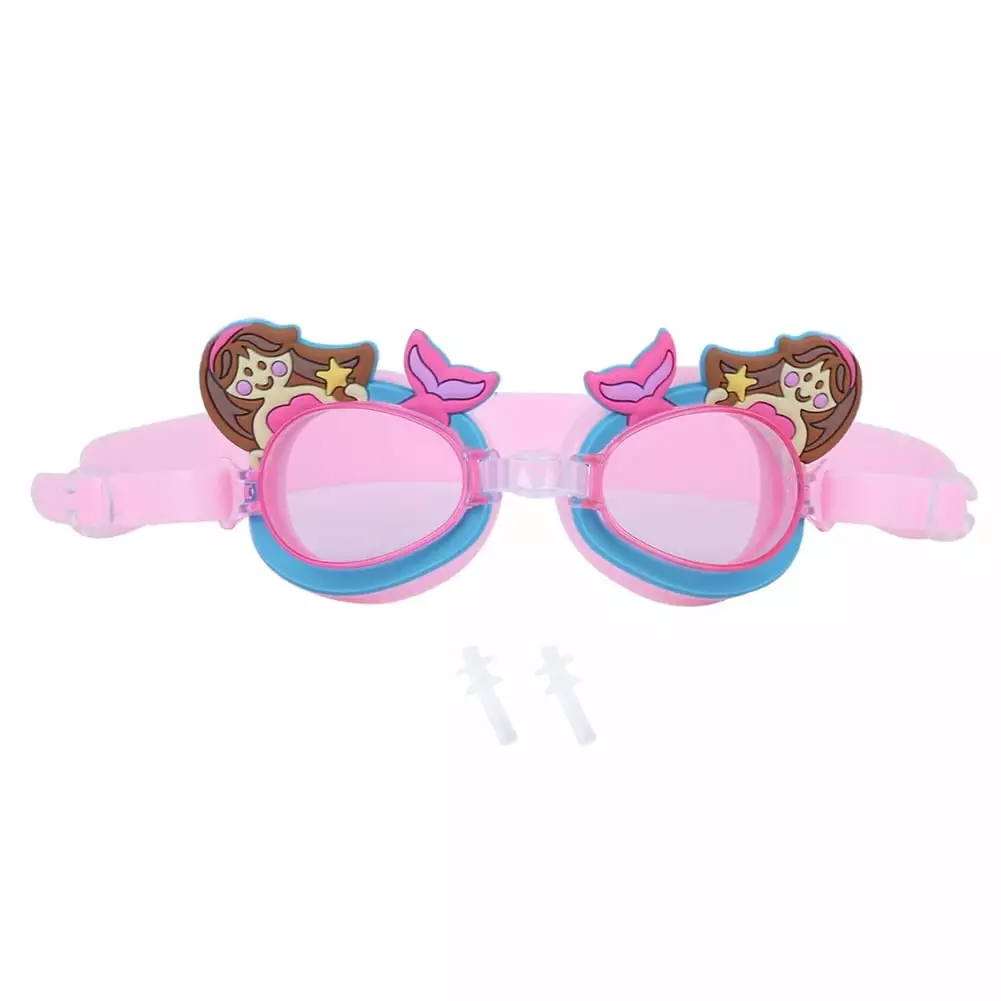 Kids Swimming Goggles Waterproof Clear Vision Sea-Maid Design Boys Girls 0834
