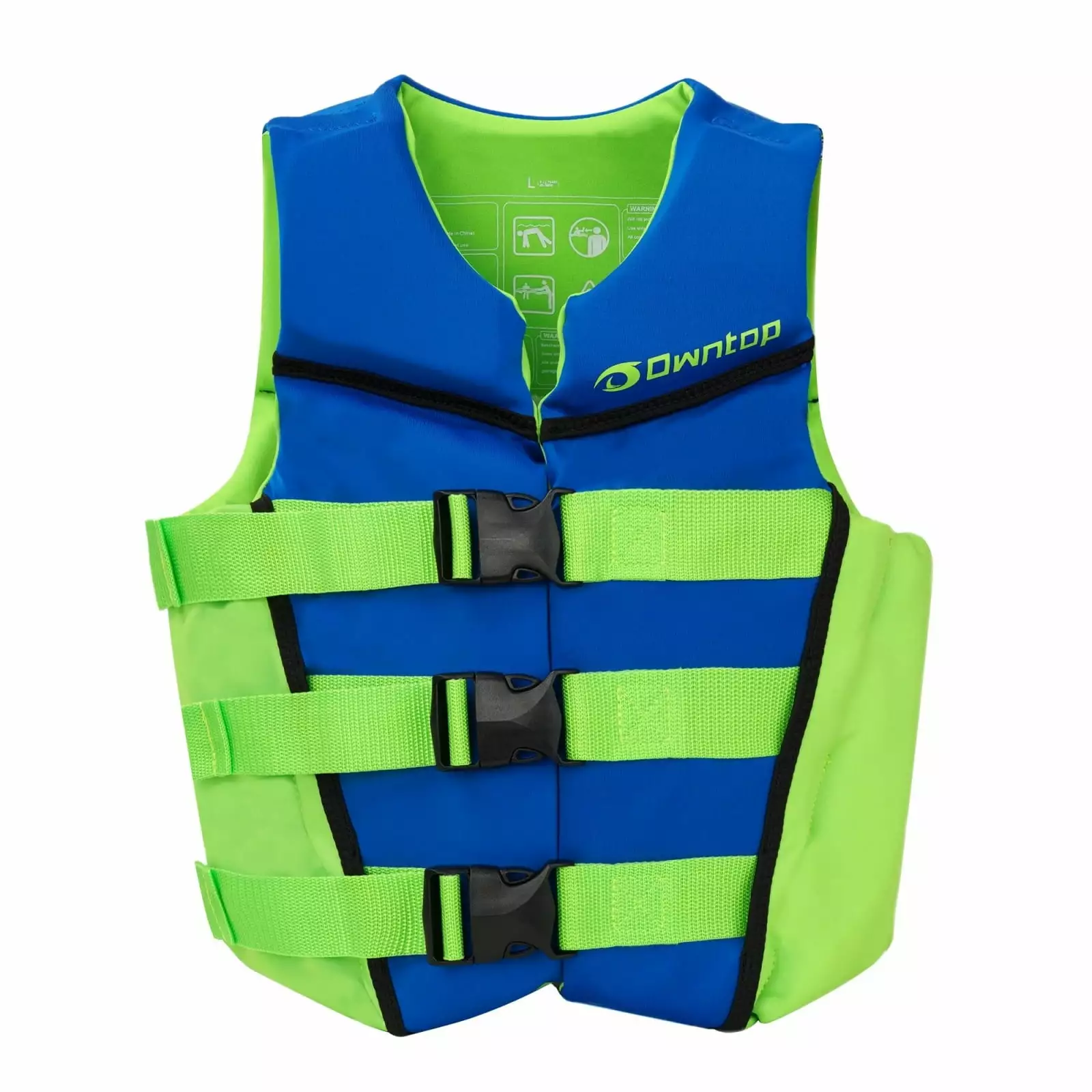 Owntop Kids Life Jacket Swim Vest Lightweight Quick-Dry Adjustable Buckles Zipper Kayak Boating Watersports