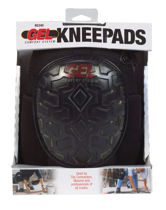 CLC 8 Inch Black Gel Knee Pads Gardening Construction and Work