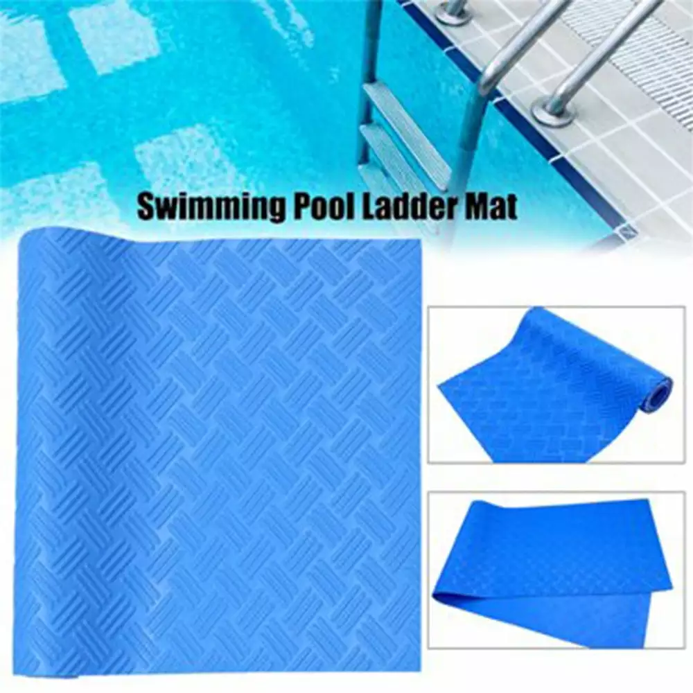 Pool Ladder Mat Thick Large Swimming Pool Step Ladder Mat Non-Slip Texture Protective Ladder Pad Above Ground Pools Liner ...