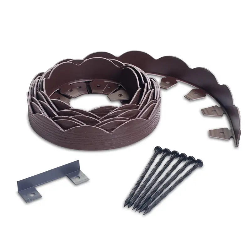 EasyFlex Plastic Brown Landscape Edging Kit Pack 3 Garden Borders
