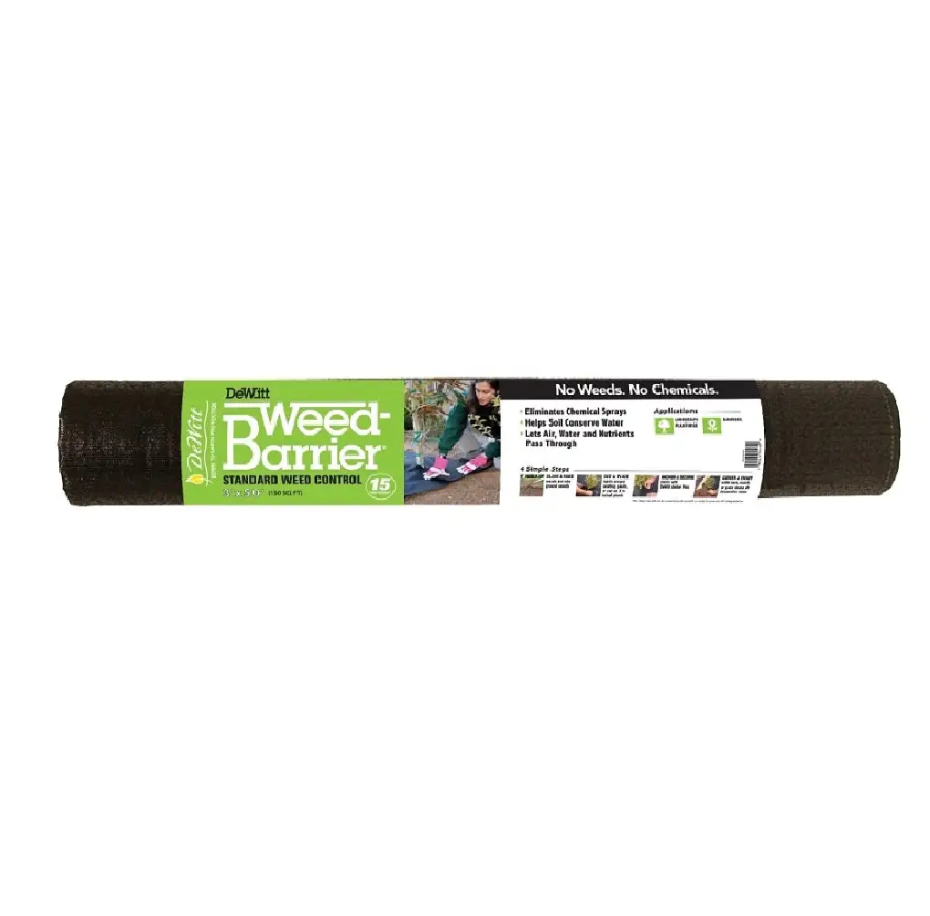 DeWitt DWB15350 Weed Barrier Polypropylene Black Garden Fabric 3.5 oz