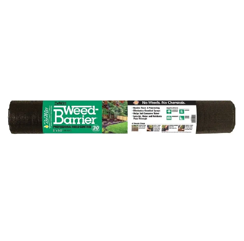 DeWitt DWB30350 Weed Barrier Polypropylene Black Garden Fabric 3.5 oz