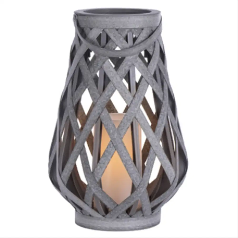 Sterno GL40467 Rattan Criss Cross Lantern 17.5 Inch