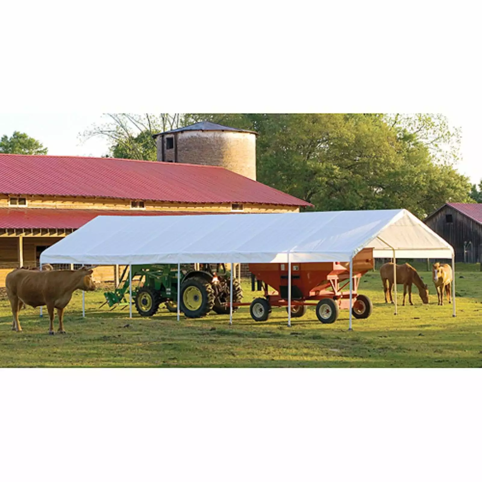ShelterLogic 18x40 Commercial Grade Canopy Heavy-Duty Outdoor Shelter Events and Storage