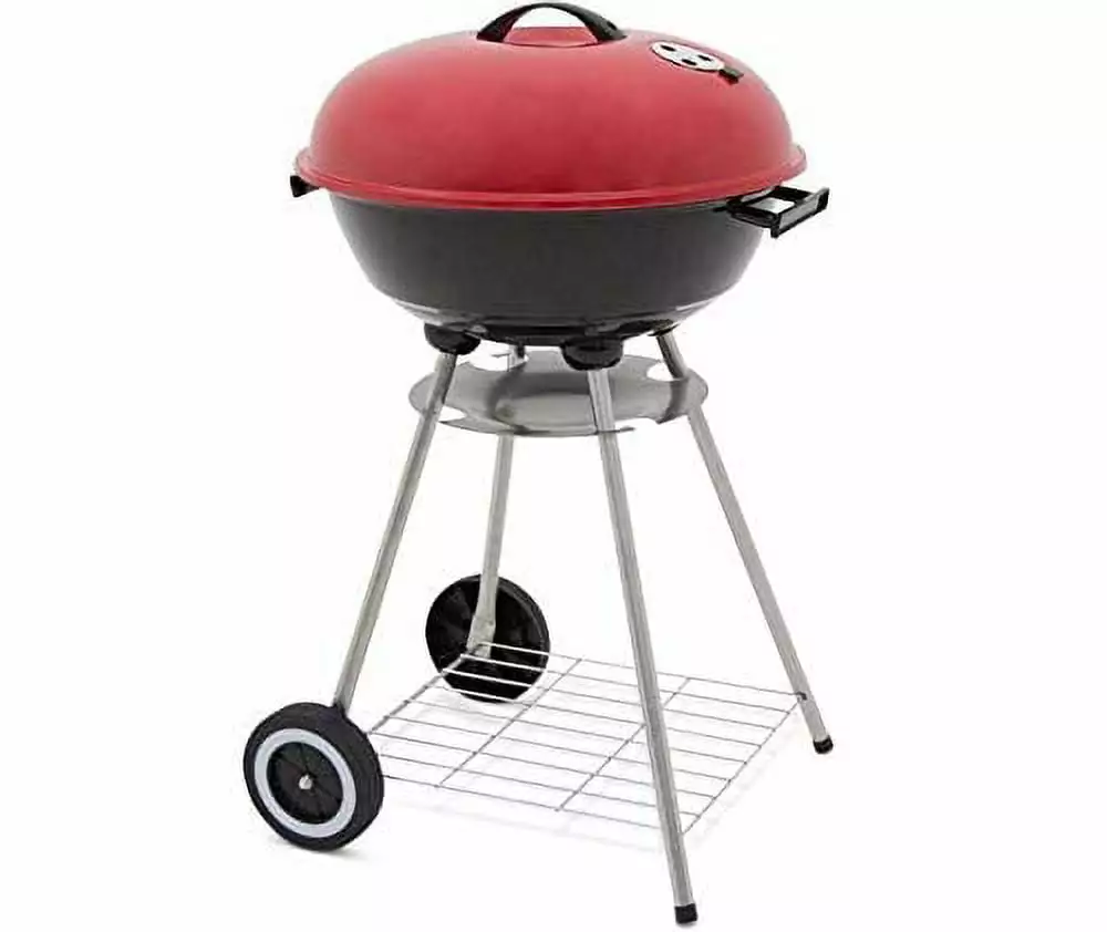 Alp Timeless Large 18x31 Charcoal BBQ Grill Heavy Steel Wheels Alpine