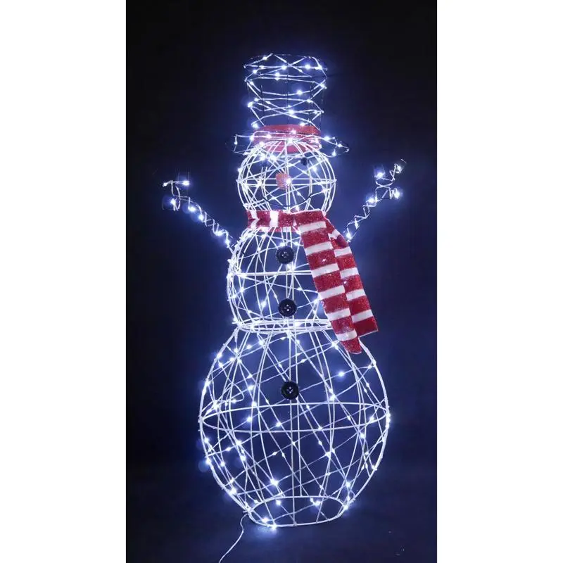 Celebrations LED Cool White 48 Inch Lighted Snowman Outdoor Yard Decor