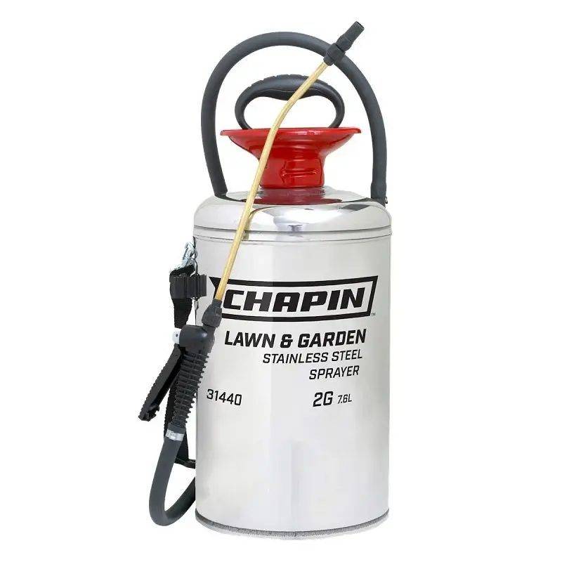 Chapin 31440 Compression Sprayer, 2 gal Tank, Stainless Metal Tank, 42 L Hose