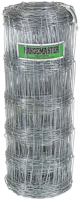 Rangemaster 6660 Series Field Fence, 12 , 47 H, 330 ft L, 12 ga ga, Chromed, Galvanized