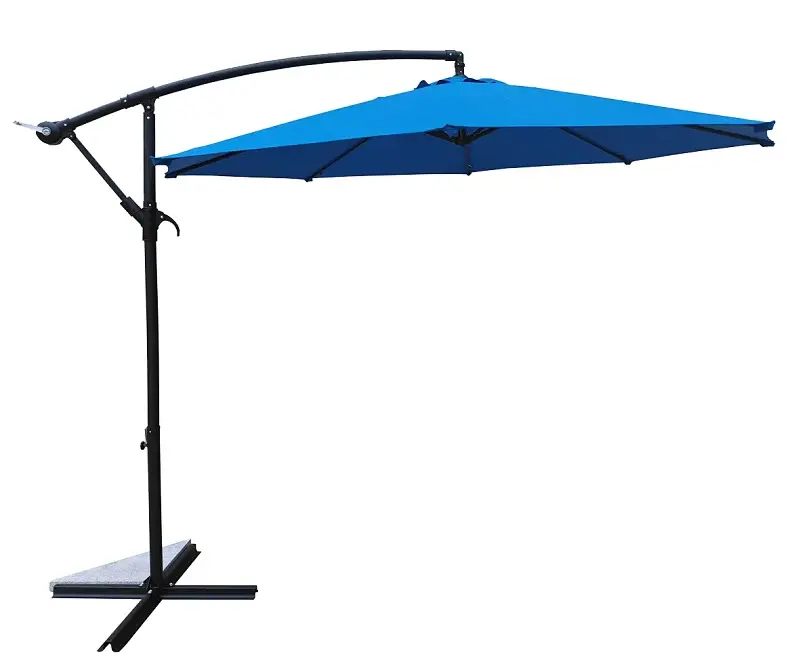 Seasonal Trends UMAC10BKOBD-34 Umbrella and Stand, 98.4 OAH, 10 ft W Canopy, 10 ft L Canopy, Round Canopy