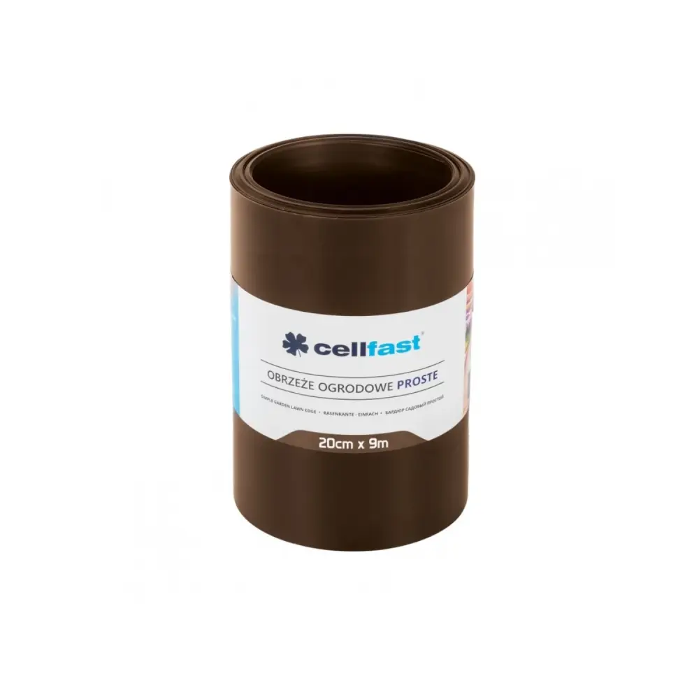 Straight garden edge 20cm x 9m Cellfast espresso