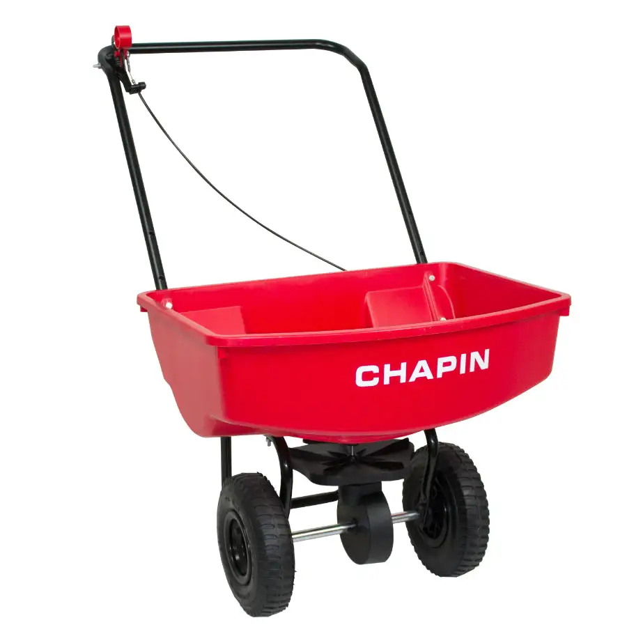 Chapin 8001A Lawn Spreader 9 Pneumatic Tires 70-Pound Capacity