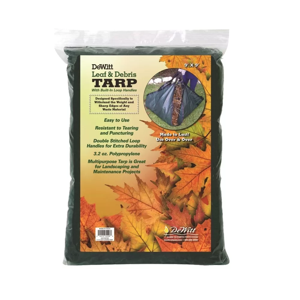 DeWitt LEAFTARP9X9-12 9x9 Feet Leaf and Debris Tarp Yard Cleanup