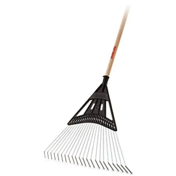 Green Thumb Poly Steel Leaf Rake 22 Tine Durable Leaf Collection
