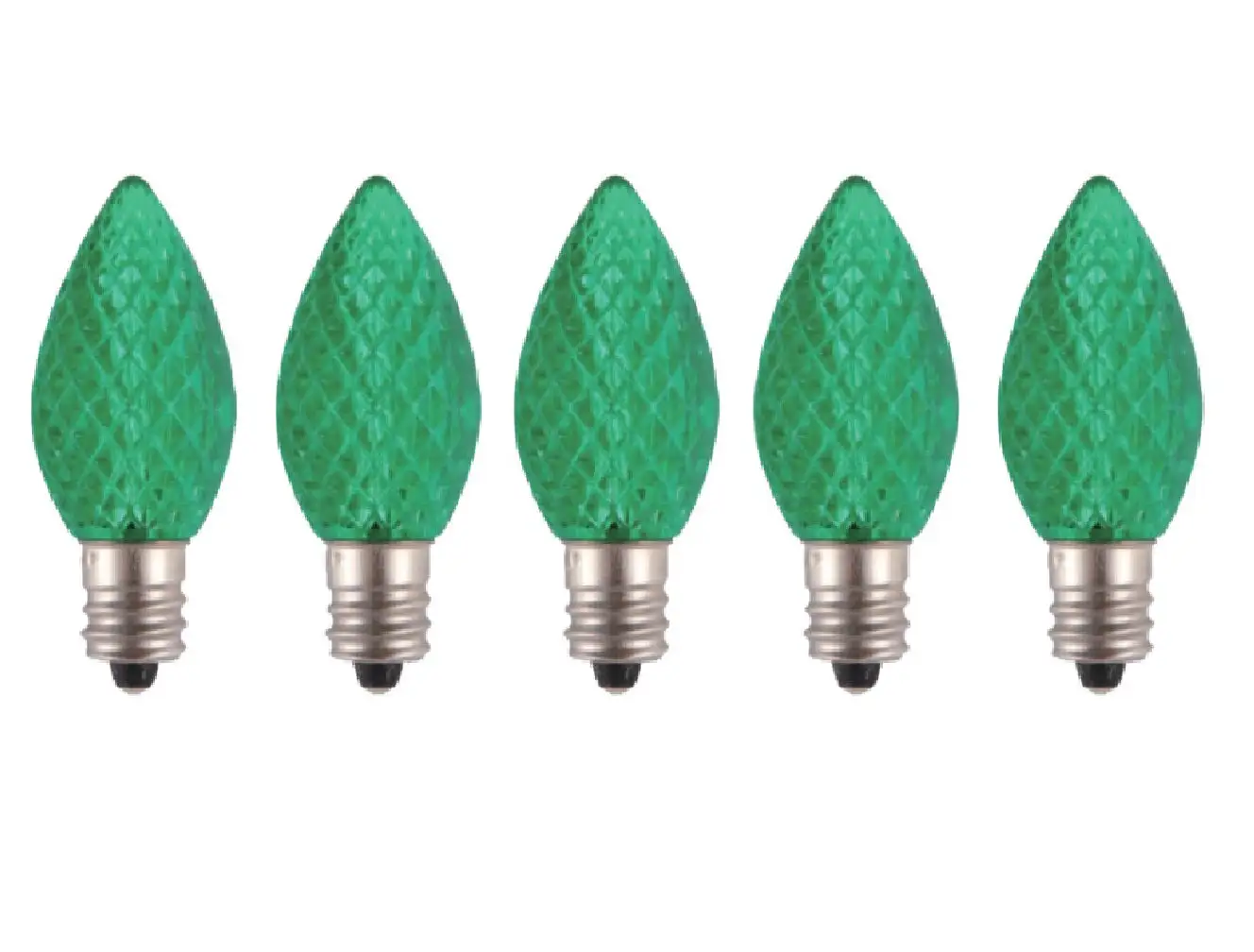 Hometown Holidays 24775 C7 LED Christmas Light Bulb Green Festive Decor