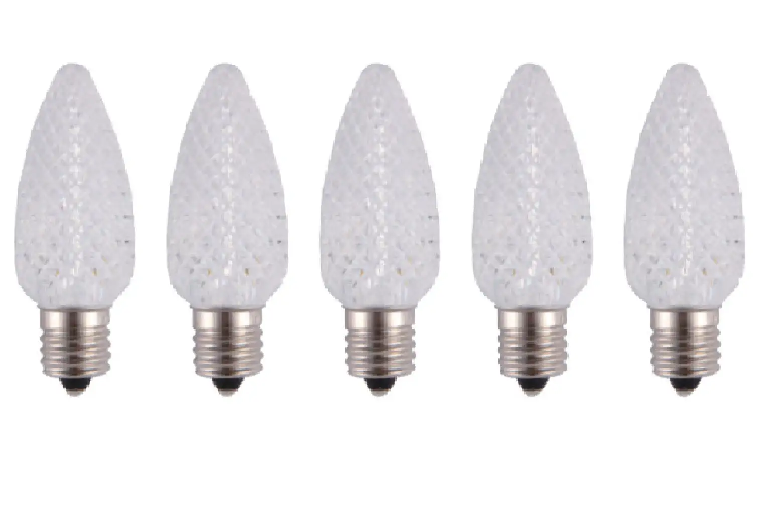 Hometown Holidays 24991 C9 LED Christmas Light Bulb Crystal White Outdoor Decor