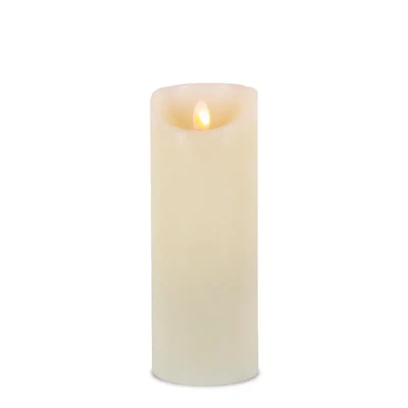 Gerson LED Bisque Flameless Pillar Candle 8 Inch Pack 6 Christmas Decor