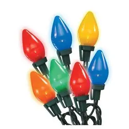 Christmas LED Light Set C7 Multi Ceramic 25 Count Holiday String Lights Holiday Wonderland