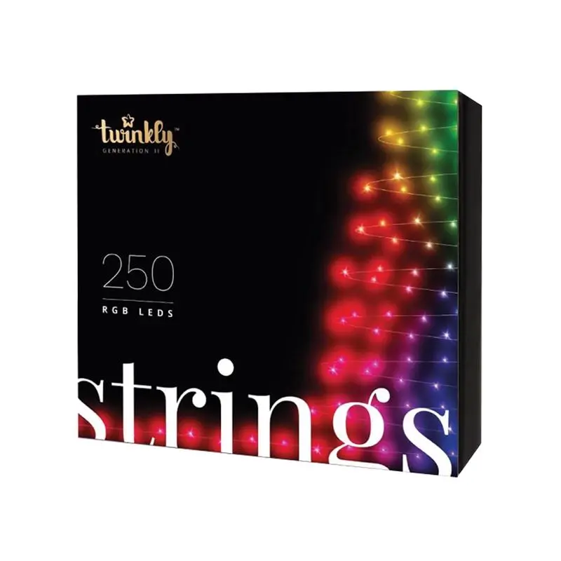 Twinkly LED Micro 5mm Multicolored 250 Count String Christmas Lights 65.5 Feet