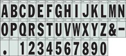 3 Inch Black and Silver Period Signage and Punctuation Marks Hillman