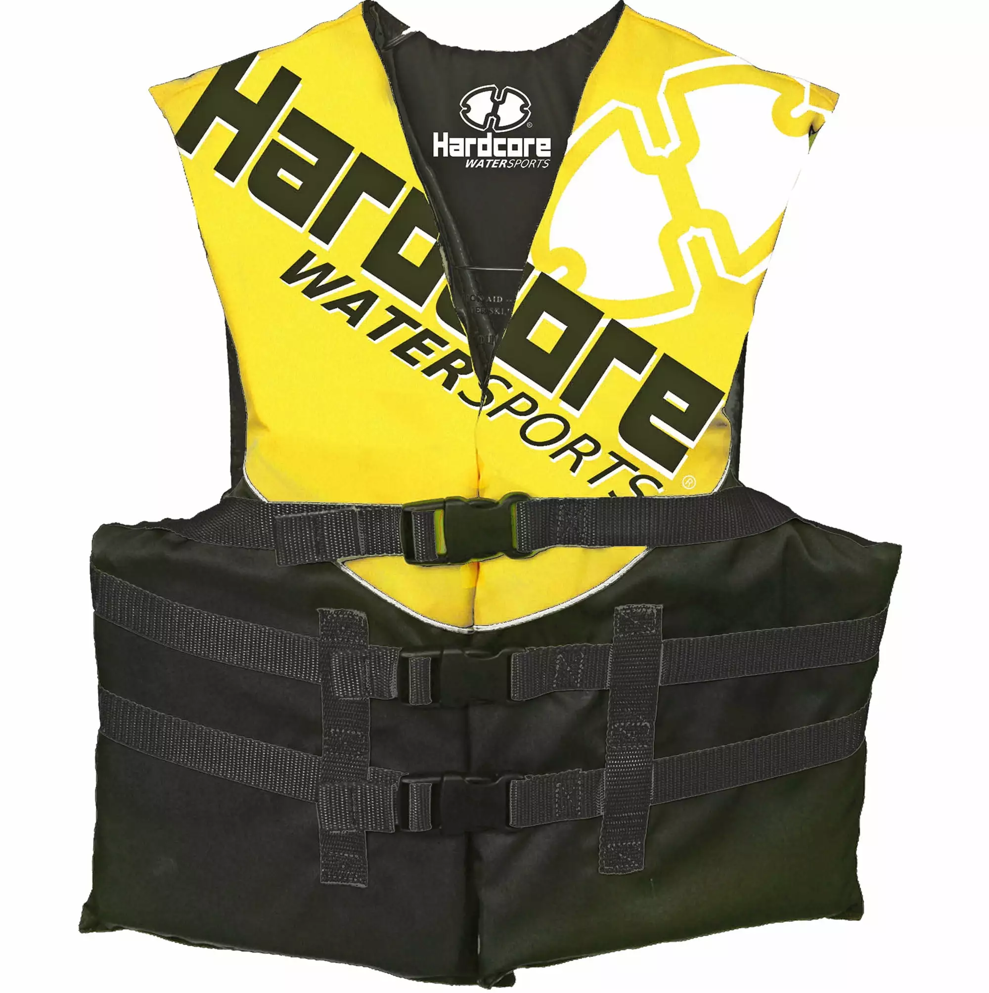 Hardcore Water Sports Life Jacket Vest US Coast Guard Approved Type III - Yellow Family Safety Gear