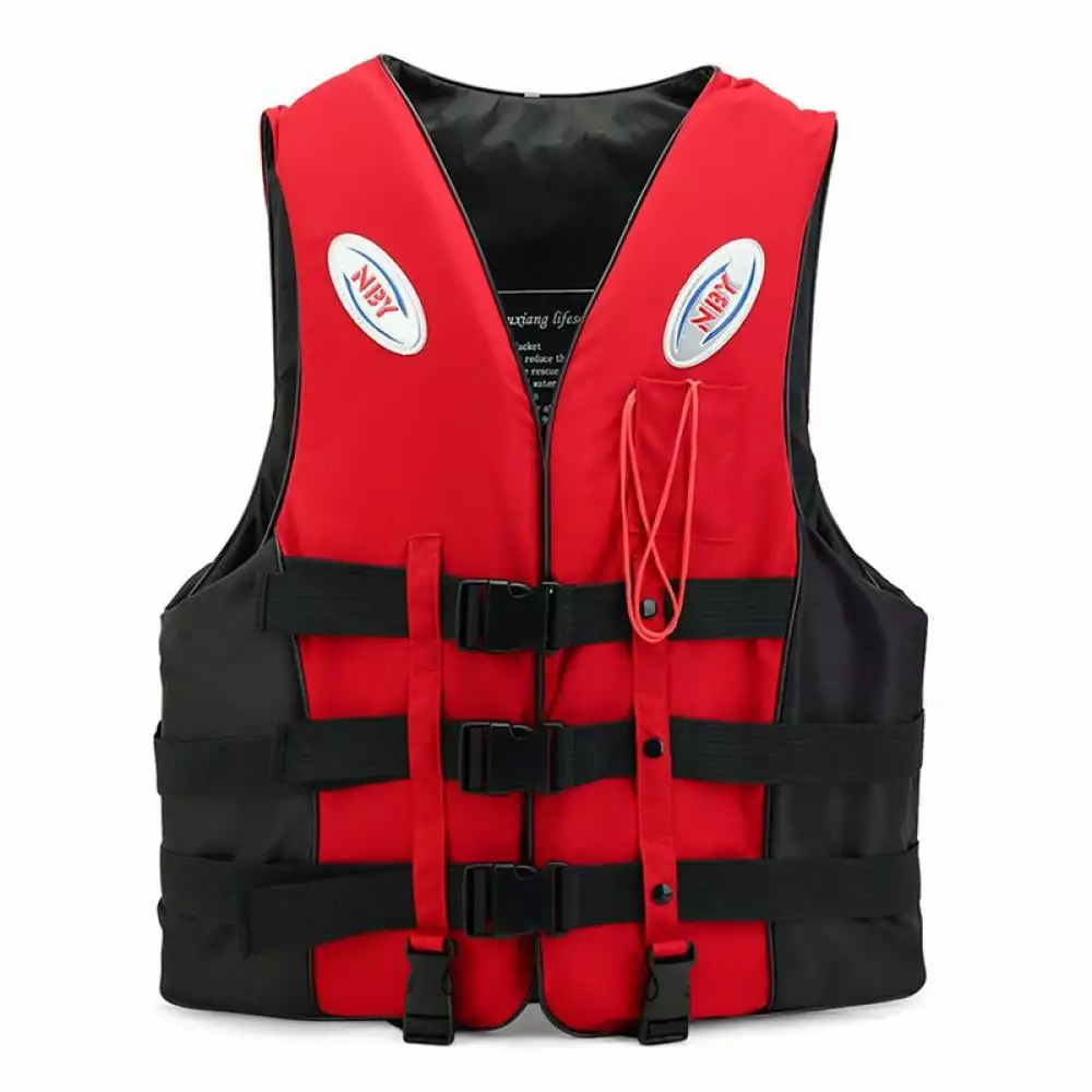 Professional Life Vest Children Adult Reflective Adjustable Waistcoat Jacket Whistle Belt Swimming L
