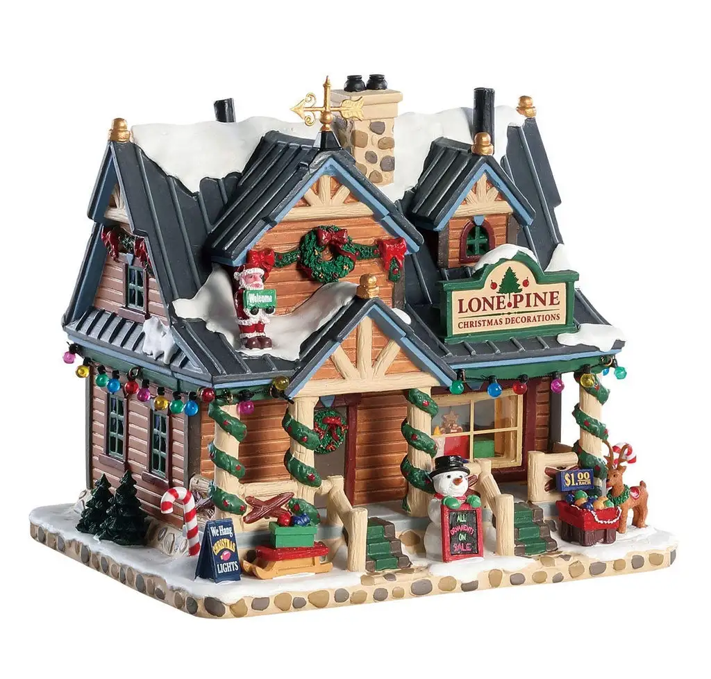 Christmas Lighted Building Elf Workshop Holiday Village Decor Lemax
