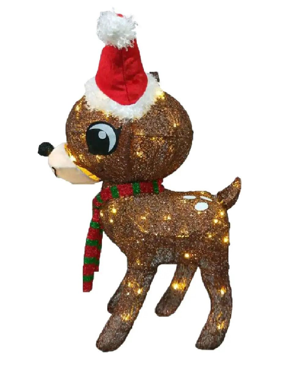 Puleo 75-DE9796C Fawn Lighted W/50 Incan Lt 32 Inch Christmas Decoration