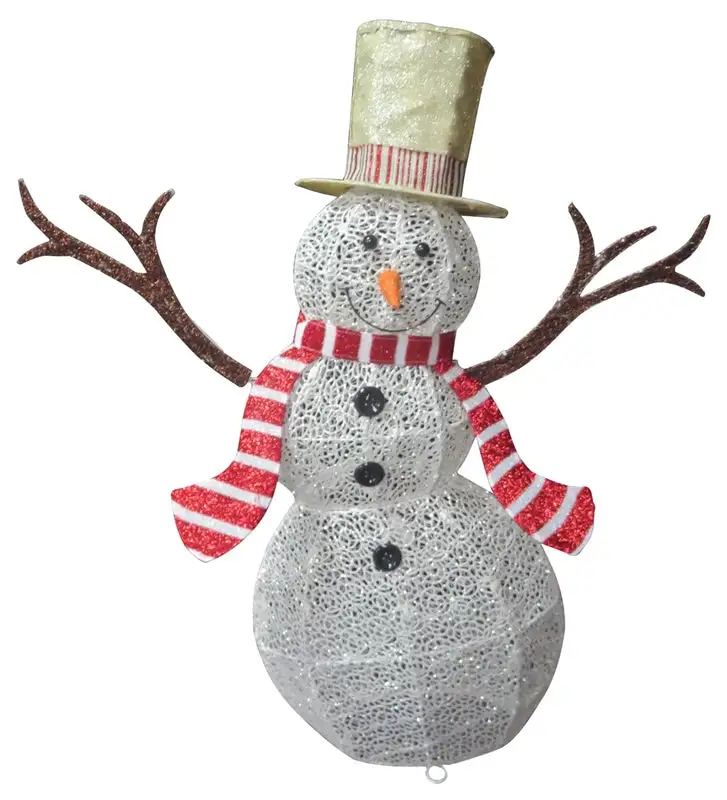 Santas Forest 58305 Christmas Snowman LED Lights 53 Inch Outdoor Yard Decor