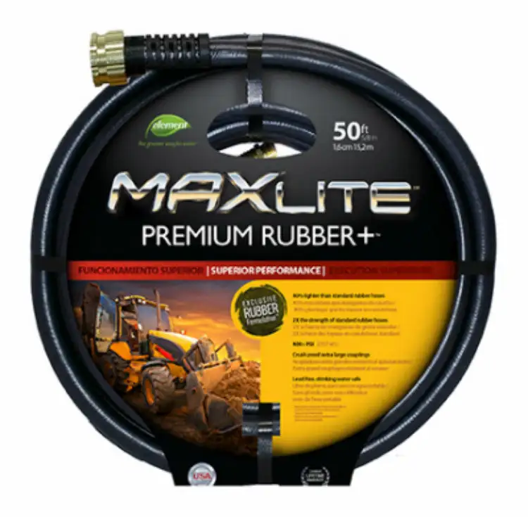 Green Thumb CGTSGC58050 MaxLite Premium Rubber-Plus Hose 5/8 x 50'