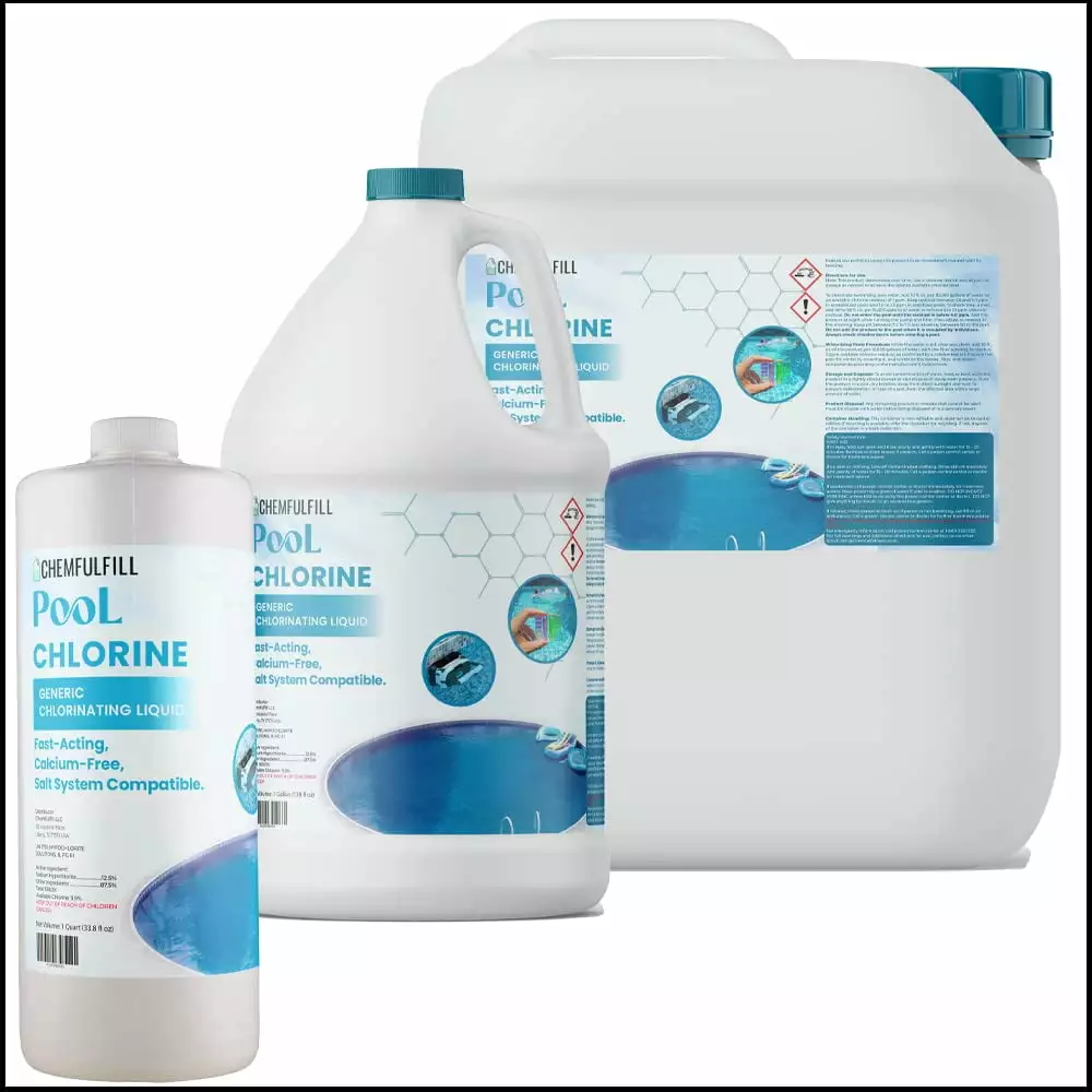 Sodium Hypochlorite 12.5 Pool Chlorine Professionals and Pool Owners Pint 1