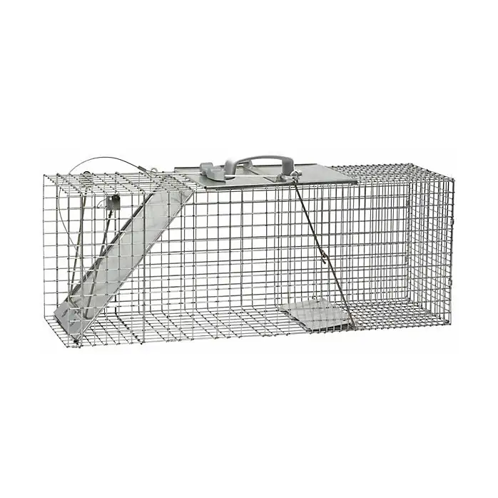 Havahart 1085 1-Door Easy Set Live Animal Cage Trap Large 32 x 10 x 12 Quick Setup