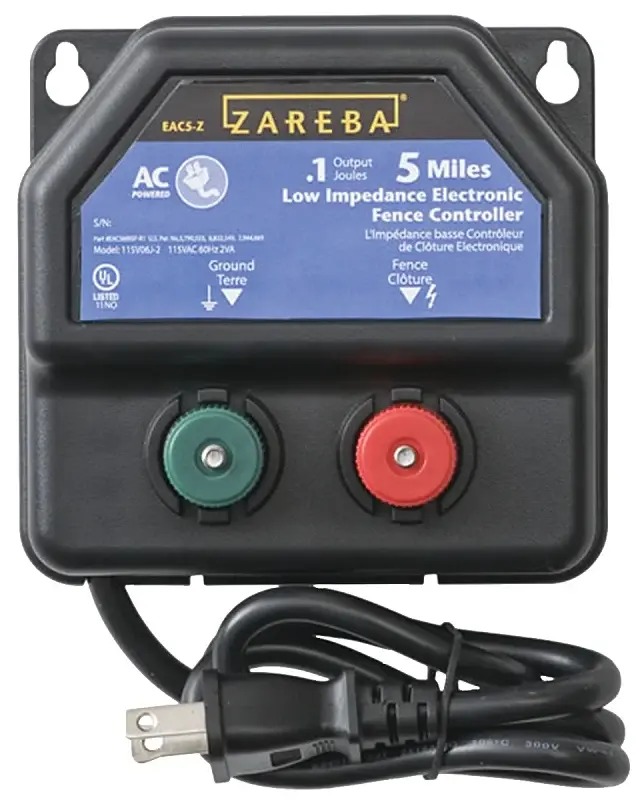 Zareba EA5M-Z Electric Fence Charger, 0.1 J Output Energy, 110/120 V Farmstead