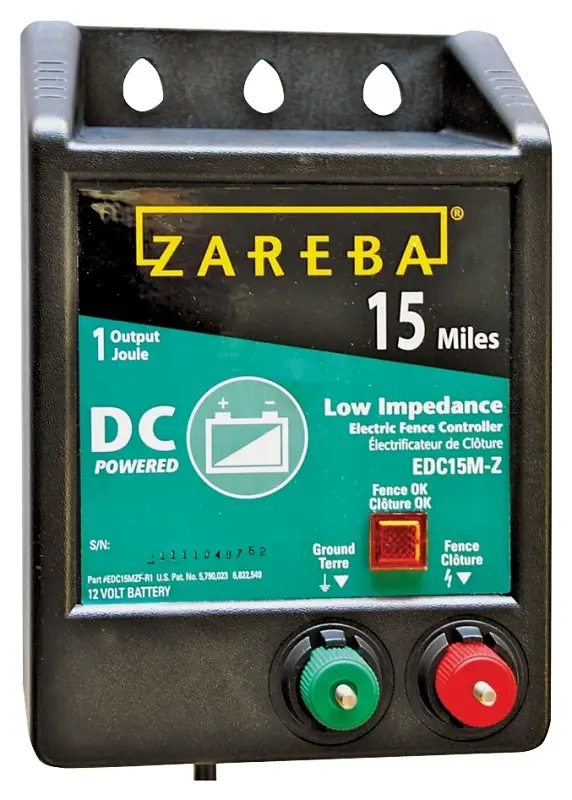 Zareba EDC15M-Z Fence Charger, 0.8 J Output Energy High Tunnels