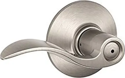 Accent Satin Nickel Privacy Lock Bathroom and Bedroom Doors Schlage