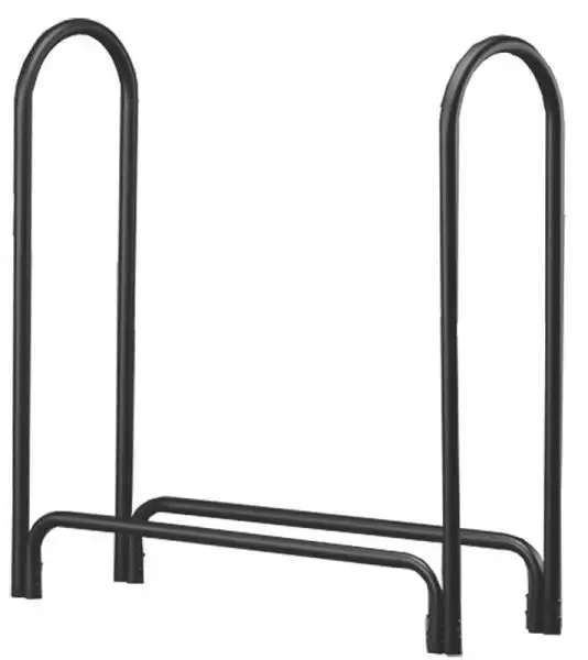 Hy-C SLRM Half-Face Cord Log Rack Black Firewood Storage Holder