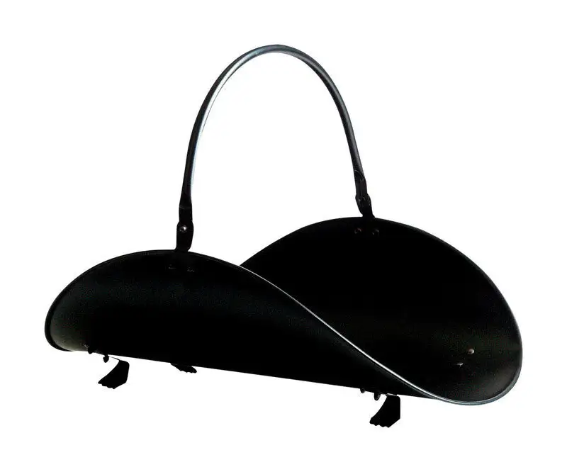 Panacea Black Matte Steel Log Rack Firewood Storage