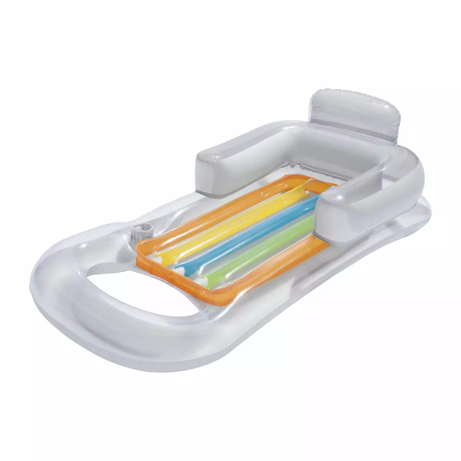 Inflatable Floating Lounger Living Room Swimming Pool Floating Bed Water Hammock Air Lounger Clear