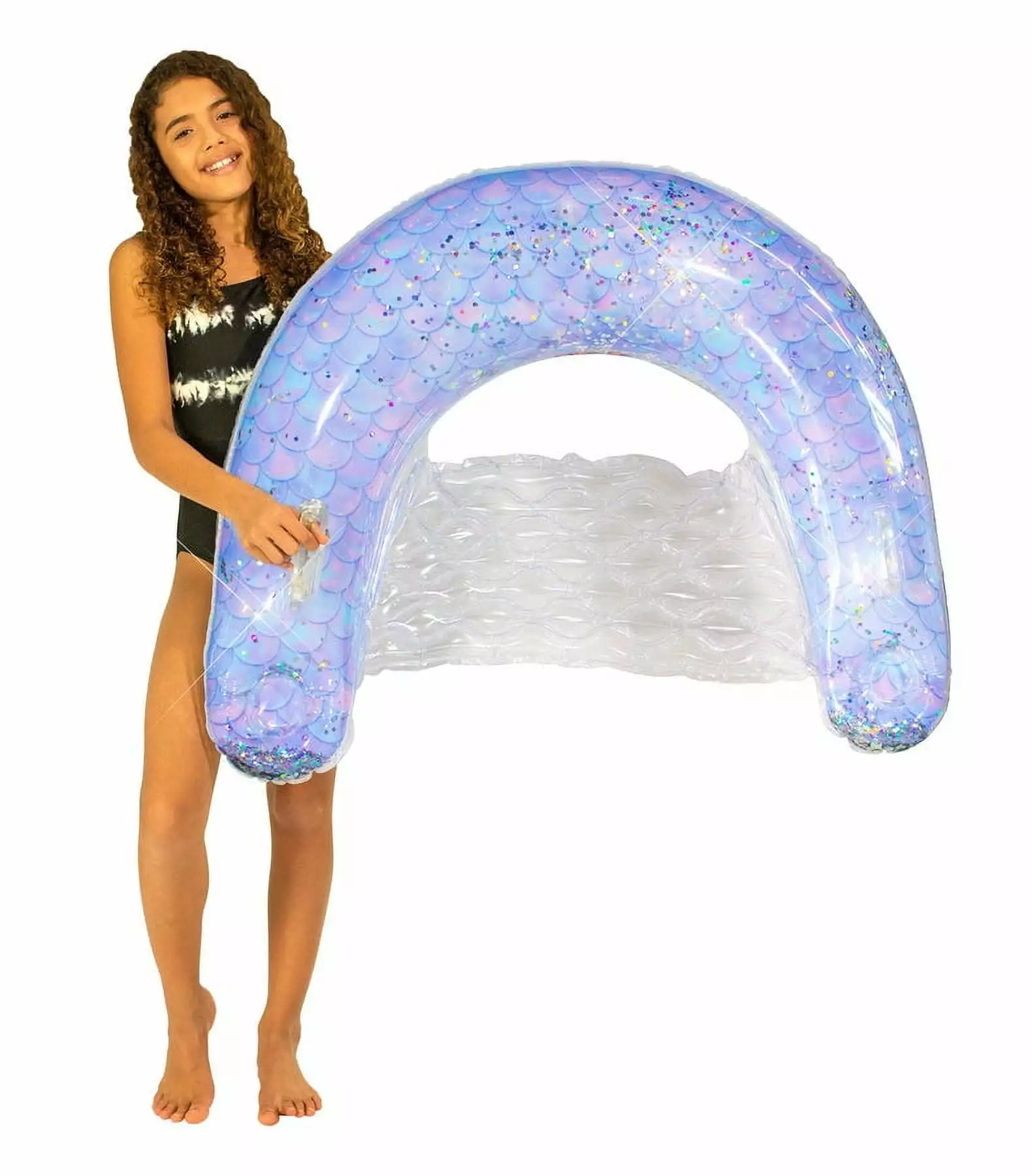PoolCandy Inflatable Floating Mermaid Sun Chair