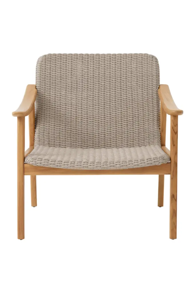Taupe Weave Outdoor Lounge Chair Eichholtz Honolulu Durable Patio Furniture