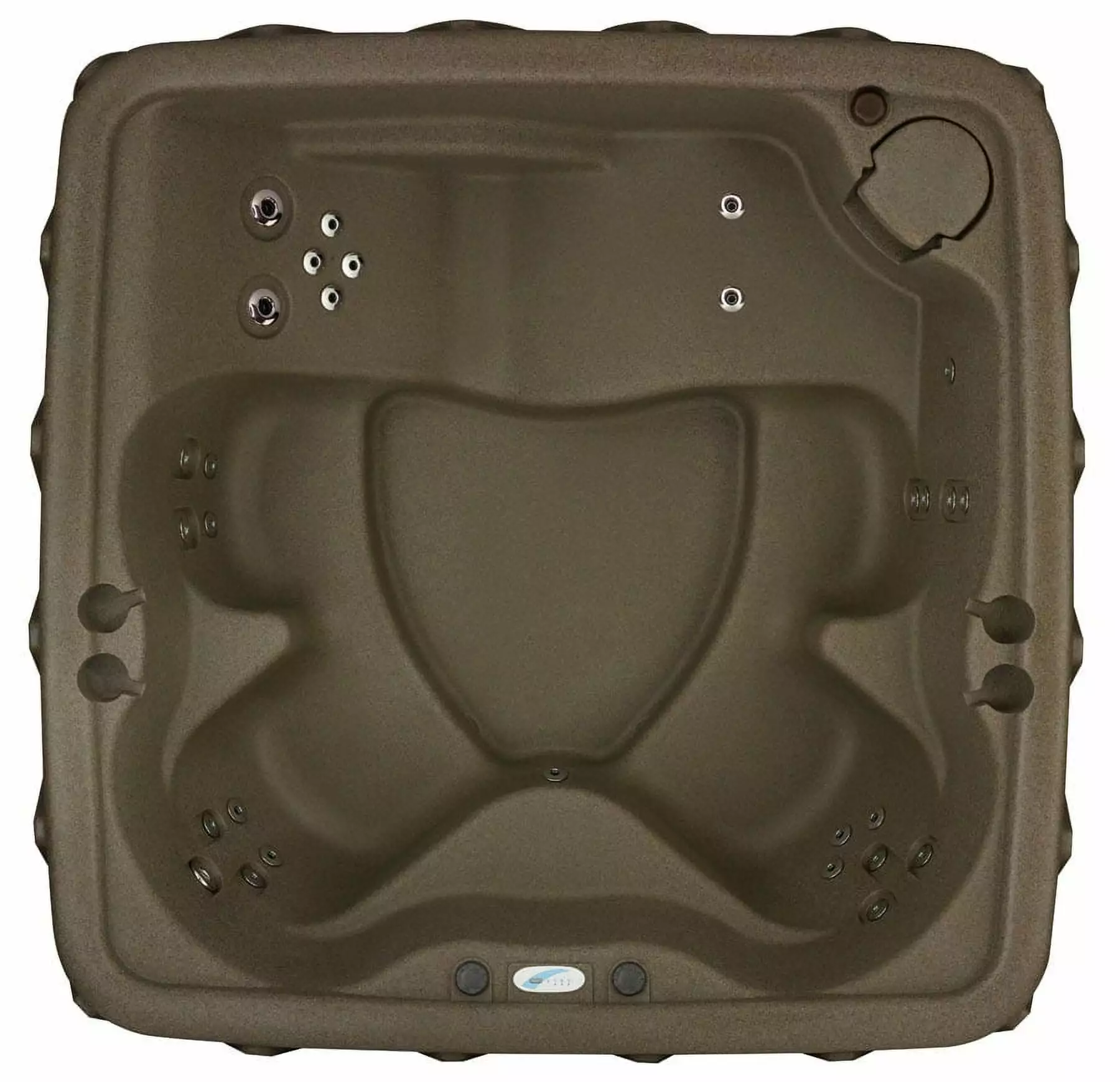 Aquarest Spas Elite 500 5-Person Lounger Plug and Play Hot Tub 29 Stainless Jets and LED Waterfall - Graystone