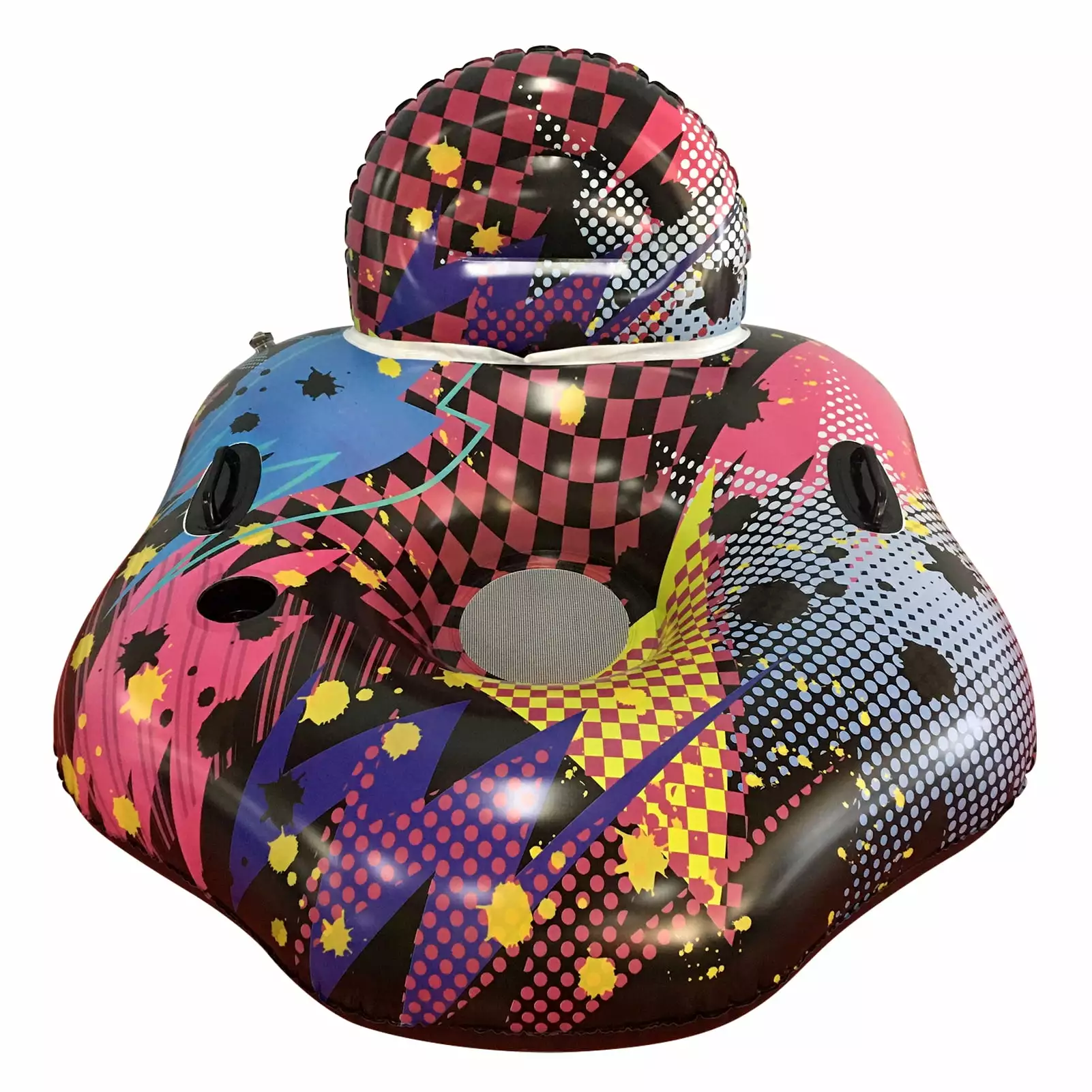 Gogokids Inflatable Pool Float Adults Lounger Swimming Floating Lounge Raft Handles Cup Holder and Buoyancy Water Deck Cha...