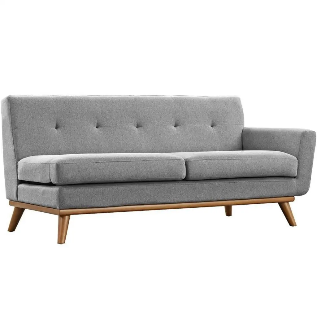Allora Right Arm Loveseat Expectation Gray - Comfortable Upholstered Sofa